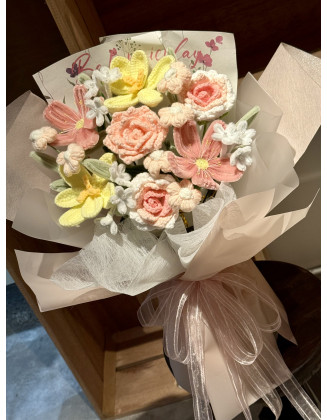 温暖黄粉花束